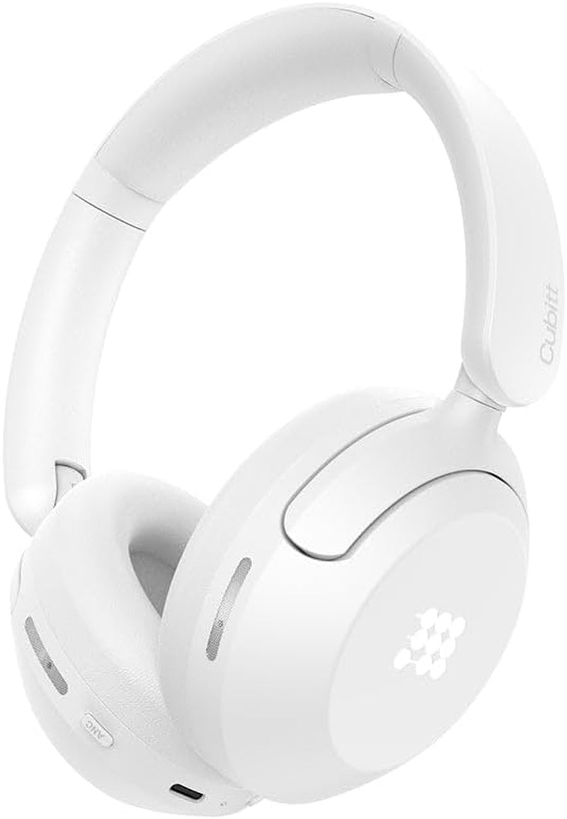 Power Headphones with Hybrid ANC | Bluetooth 5.4 Over-Ear Headphones with 60H Playtime, 4 Mics, Auto-Pause, Transparency Mode, Low Latency, Foldable Design, USB-C Fast Charging - Obsidian Black