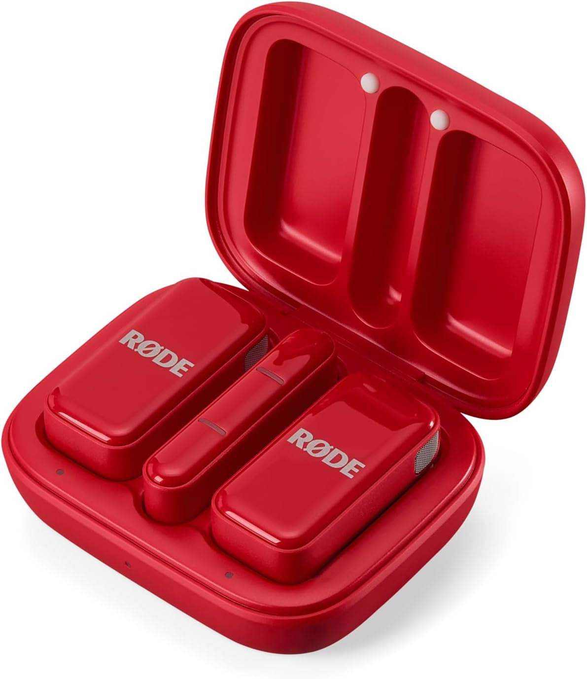 Wireless Micro - Compact Wireless Microphone, Two Mics with Charge Case for Smartphone Content Creation - USB-C, White