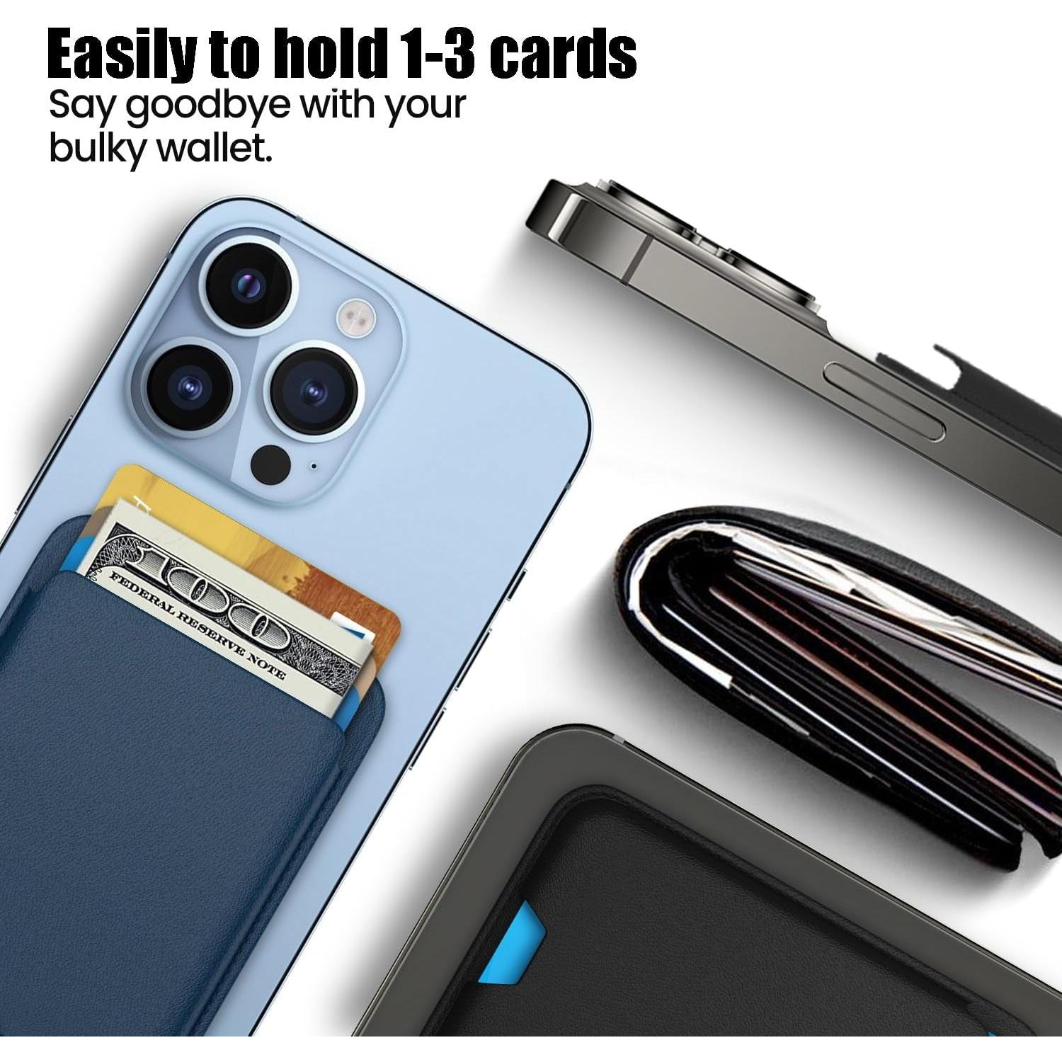 Billetera magnética compatible con iPhone 11, iPhone 12, iPhone 13, iPhone 14, iPhone 15, iPhone 16-GSMPRO.CL