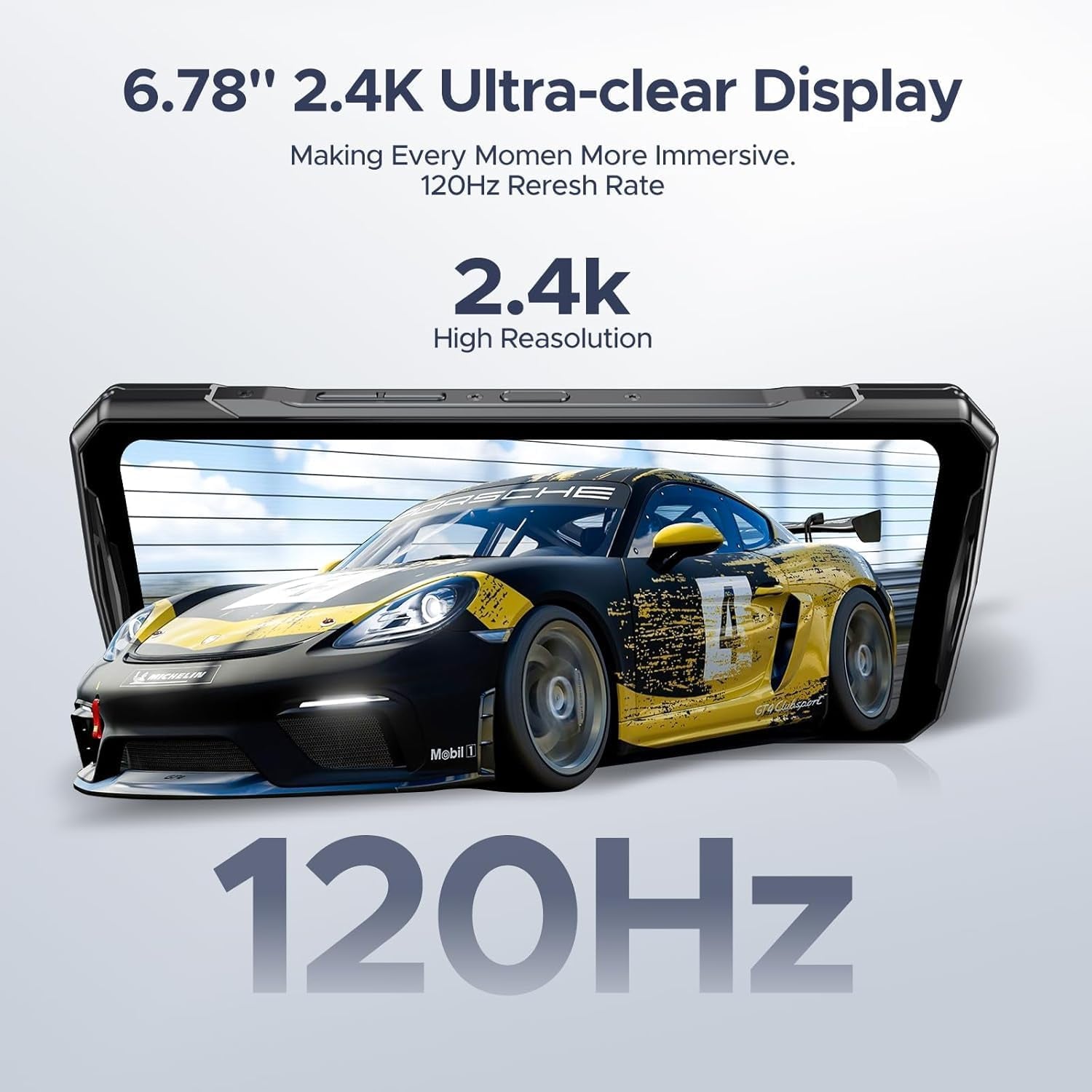 V40 Rugged Smartphone 5G Unlocked,512Gb+32Gb Rugged Phone,4Nm D7300,6.78" Fhd+120Hz Rugged Cell Phone,108Mp+Ai Camera,8680Mah Battery 33W,NFC/5G Dual Sim/Wifi 6E/Face/Fingerprint ID