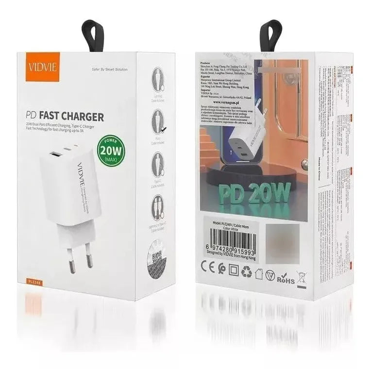 Cargador Carga Rapida 20w Usb Tipo C Par (DRP)-GSMPRO.CL
