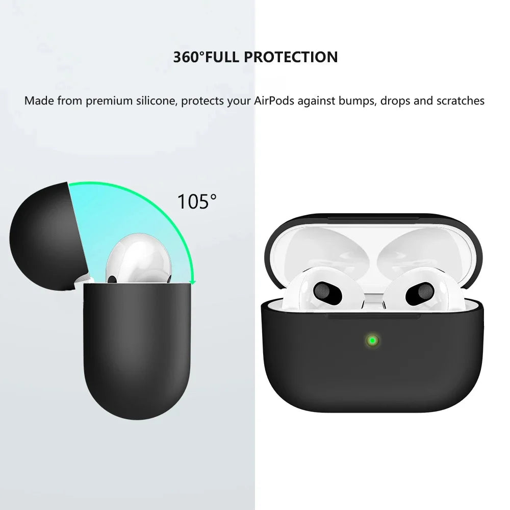 Fundas de Silicona Ultra Delgadas para AirPods. Protección bacán para tus AirPods 1/2, AirPods 3 y AirPods Pro 2. ¡Dale un toque piola y seguro a tus audífonos Apple!