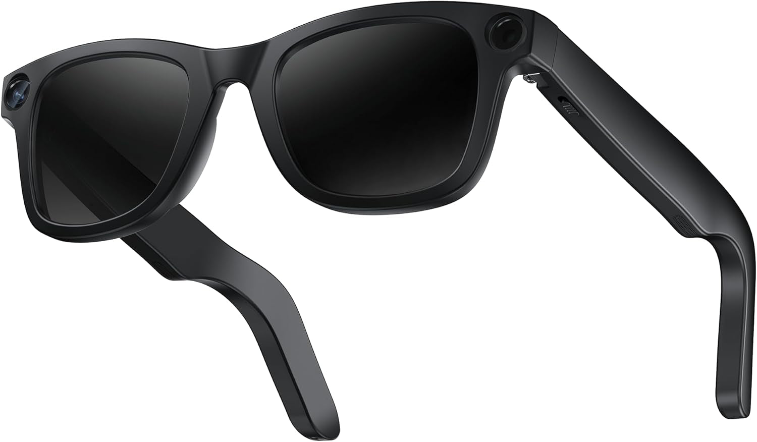 4K Camera Glasses, AI Smart Glasses with Real-Time Translation & Object Recognition,32Gb Storage, Max 10Hrs Playtime | 2 Lens Set（Transparent&Black for Outdoor,Work,Travel, Business - Black