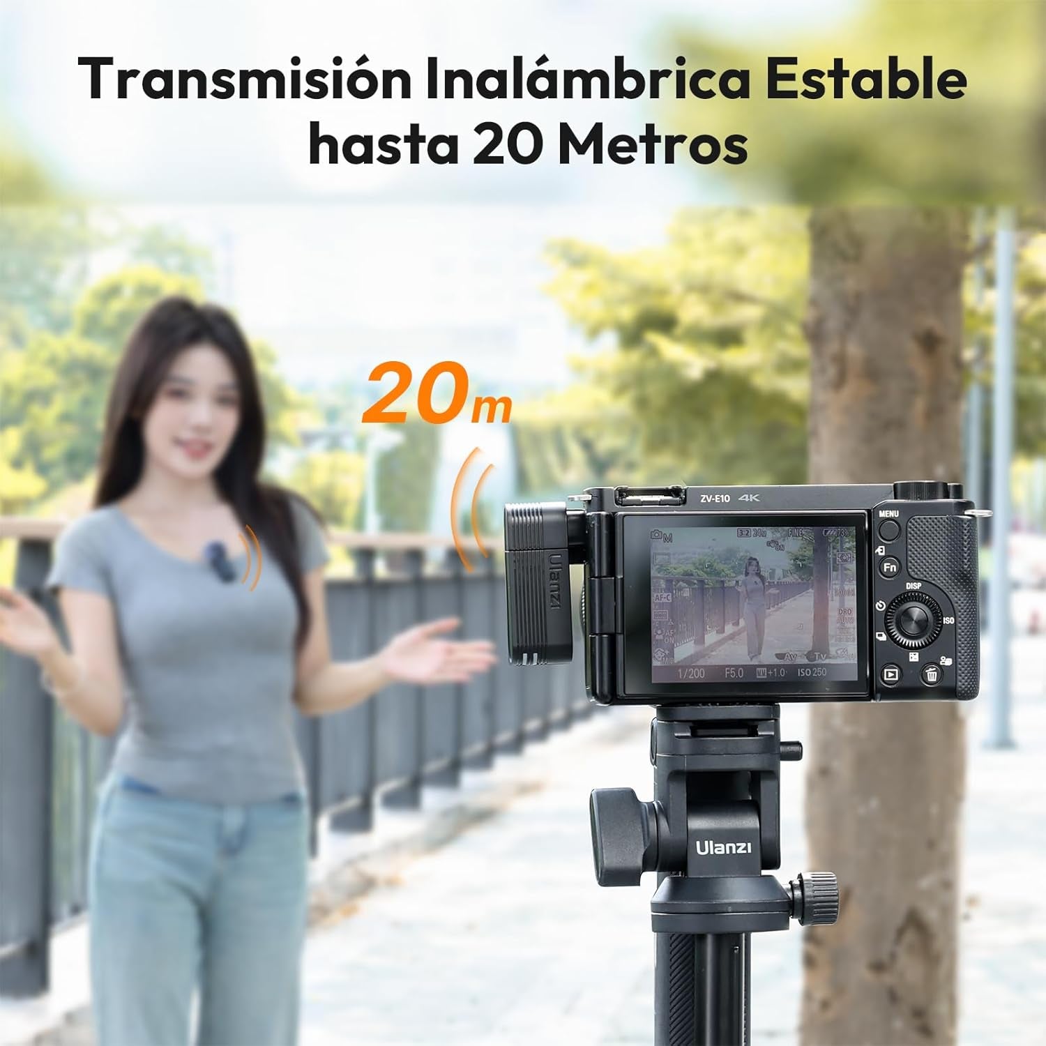 A100 Wireless Lavalier Microphone Lapel Mic for Camera and Phone W USB C/3.5Mm/Plug, 32Khz 16Bit, Noise Cancellation, 13.5-Hour Battery, Clip on Microphone for Video Podcast Vlog Youtube