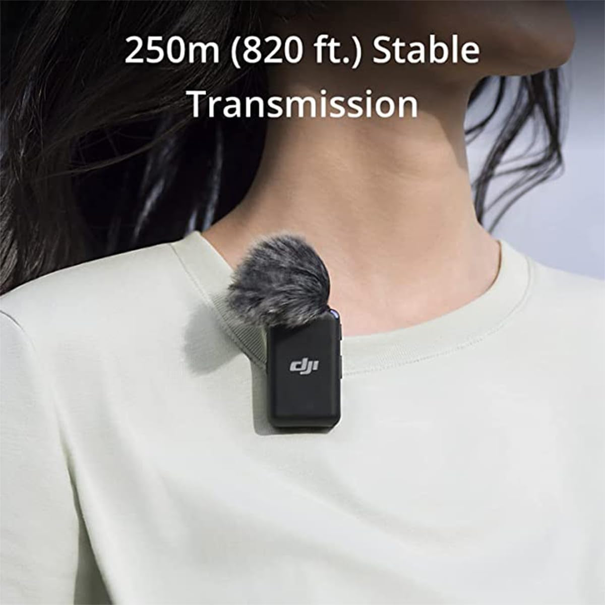 Mic Dual-Transmitter Compact Digital Wireless Microphone System/Recorder for Camera & Smartphone, 2.4 Ghz with 2X TASL500 Lavalier Microphone